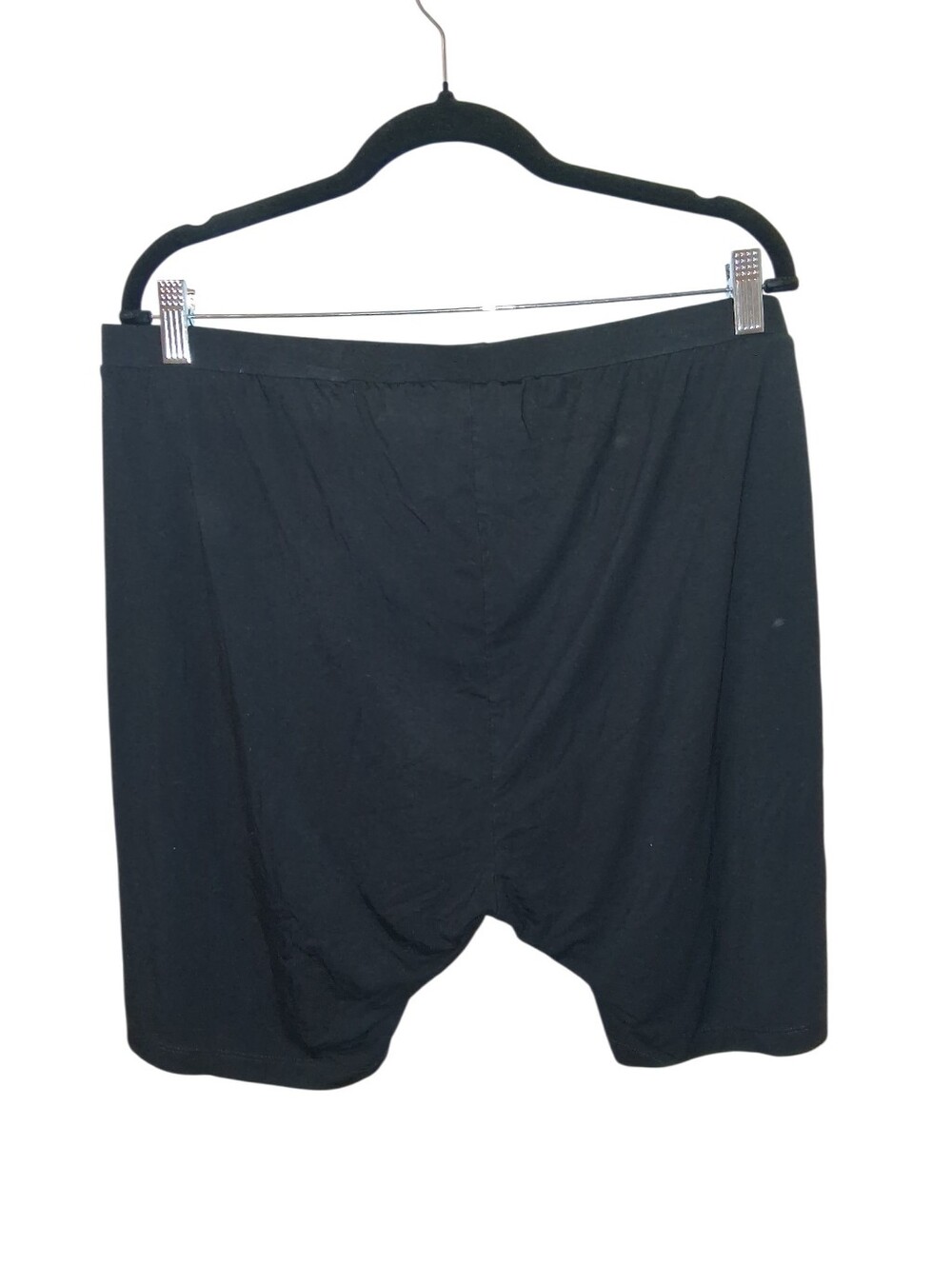 Black Biker Shorts Women's High Rise Stretch Casual Lounge Activewear Basic - Picture 2 of 7